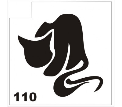 Трафарет для блеск-тату кот 110