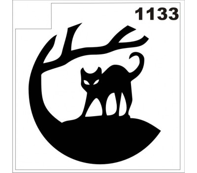 Трафарет для блеск-тату кот 1133