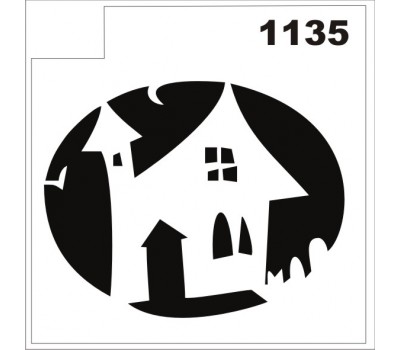 Трафарет для блеск-тату дом 1135