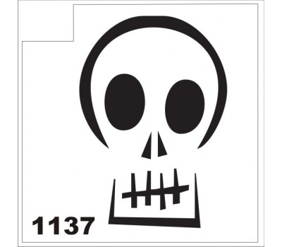 Трафарет для блеск-тату череп 1137