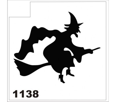 Трафарет для блеск-тату ведьма 1138