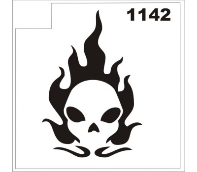 Трафарет для блеск-тату инопланетянин 1142