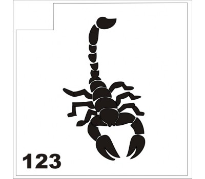 Трафарет для блеск-тату скорпион 123