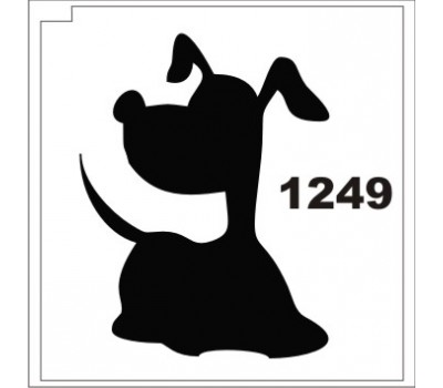 Трафарет для блеск тату собака 1249