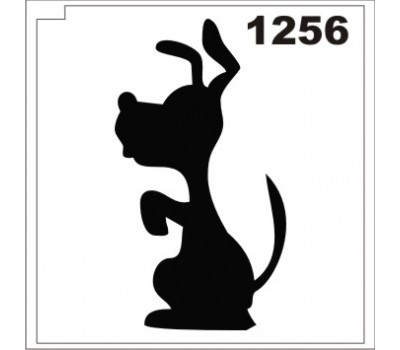 Трафарет для блеск тату собака 1256