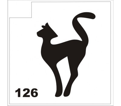 Трафарет для блеск-тату кот 126