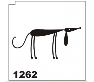 Трафарет для блеск тату собака 1262