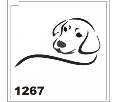 Трафарет для блеск тату собака 1267