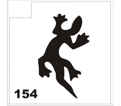 Трафарет для блеск-тату ящерица 154