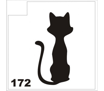 Трафарет для блеск-тату кошка 172