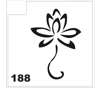 Трафарет для блеск-тату цветок 188
