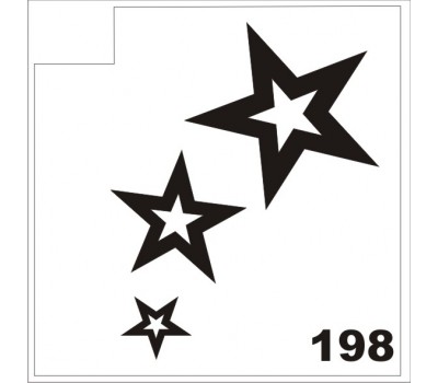 Трафарет для блеск-тату звезды 198