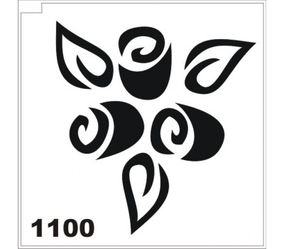 Трафарет для блеск-тату роза 1100