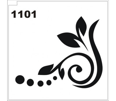 Трафарет для блеск-тату цветок 1101