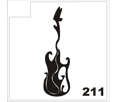 Трафарет для блеск-тату гитара 211