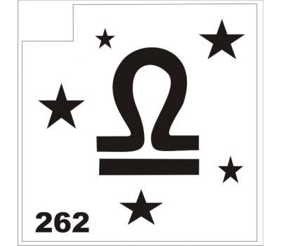 Трафарет для блеск-тату знак 262