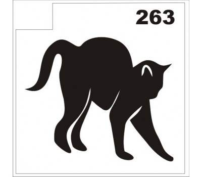 Трафарет для блеск-тату кот 263