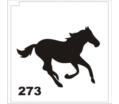 Трафарет для блеск-тату конь 273