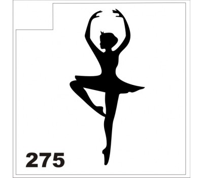 Трафарет для блеск-тату балерина 275