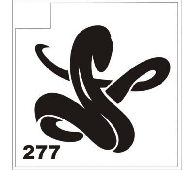 Трафарет для блеск-тату змей 277