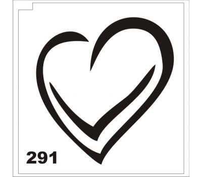 Трафарет для блеск-тату сердце 291