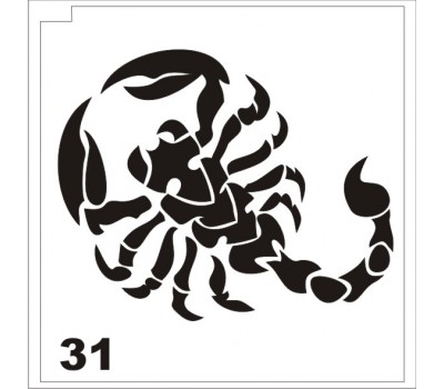 Трафарет для блеск тату скорпион 31