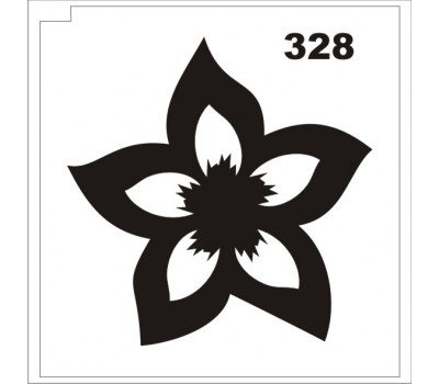 Трафарет для блеск-тату цветок 328