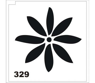 Трафарет для блеск-тату цветок 329