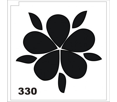 Трафарет для блеск-тату цветок 330