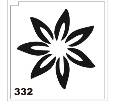 Трафарет для блеск-тату цветок 332