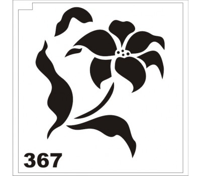 Трафарет для блеск-тату цветок 367