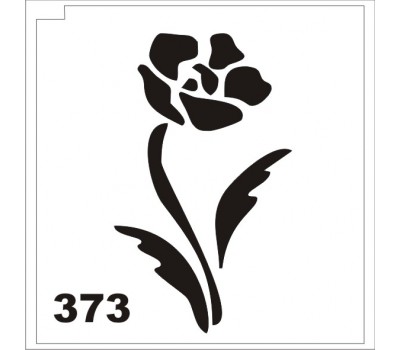 Трафарет для блеск-тату цветок 373
