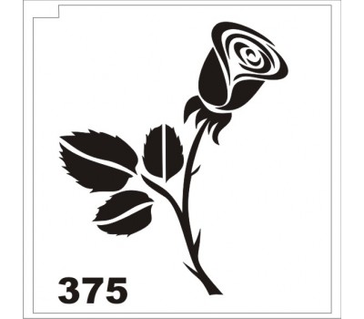 Трафарет для блеск-тату цветок 375