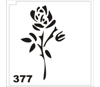 Трафарет для блеск-тату цветок 377