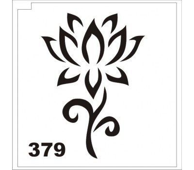 Материалы для блеск-тату трафарет цветок 379