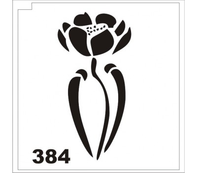 Материалы для блеск-тату трафарет цветок 384