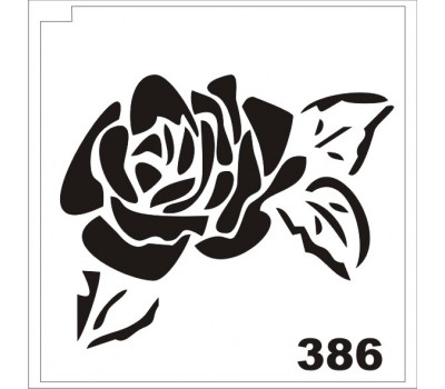 Трафарет для блеск-тату цветок 386