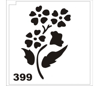 Материалы для блеск-тату трафарет цветок 399