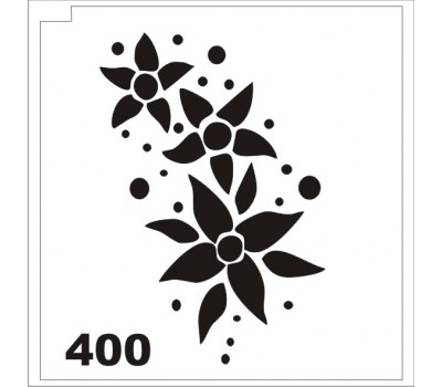 Материалы для блеск-тату трафарет цветки 400