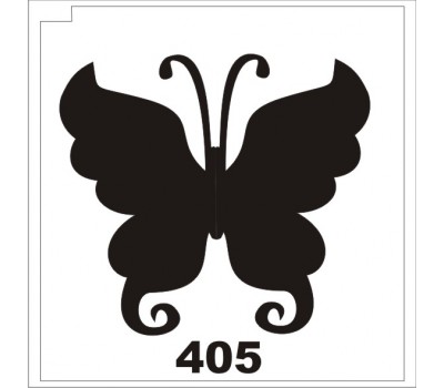 Трафарет для блеск-тату бабочка 405