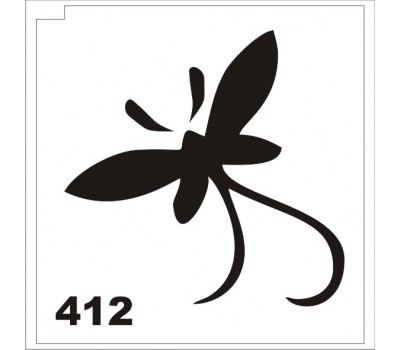 Материалы для блеск-тату трафарет бабочка 412
