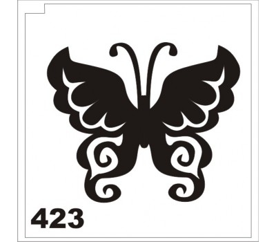 Трафарет для блеск-тату бабочка 423