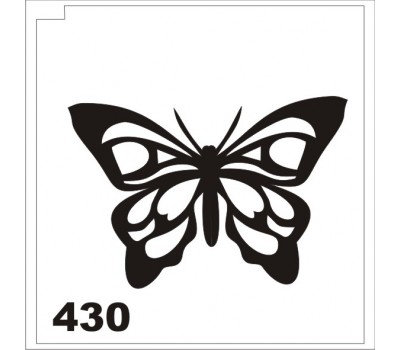 Трафарет для блеск-тату бабочка 430
