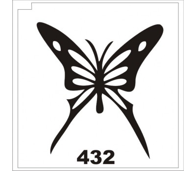 Блеск-тату трафарет бабочка 432