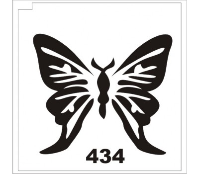Трафарет для блеск-тату бабочка 434