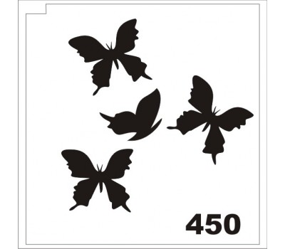Трафарет для блеск-тату бабочки 450