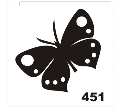 Трафарет для блеск-тату бабочка 451