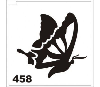 Трафарет для блеск-тату бабочка 458
