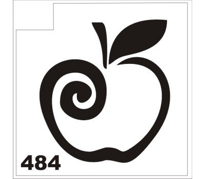 Трафарет для блеск-тату яблоко 484