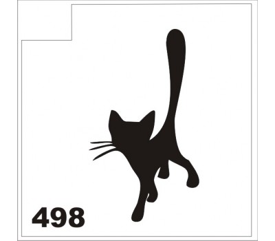 Трафарет для блеск-тату кот 498